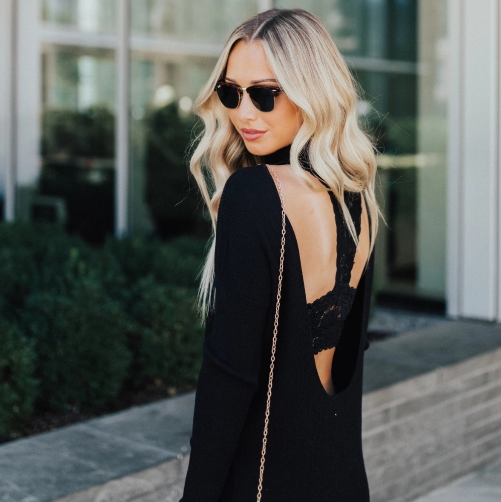 New open back long sleeve top